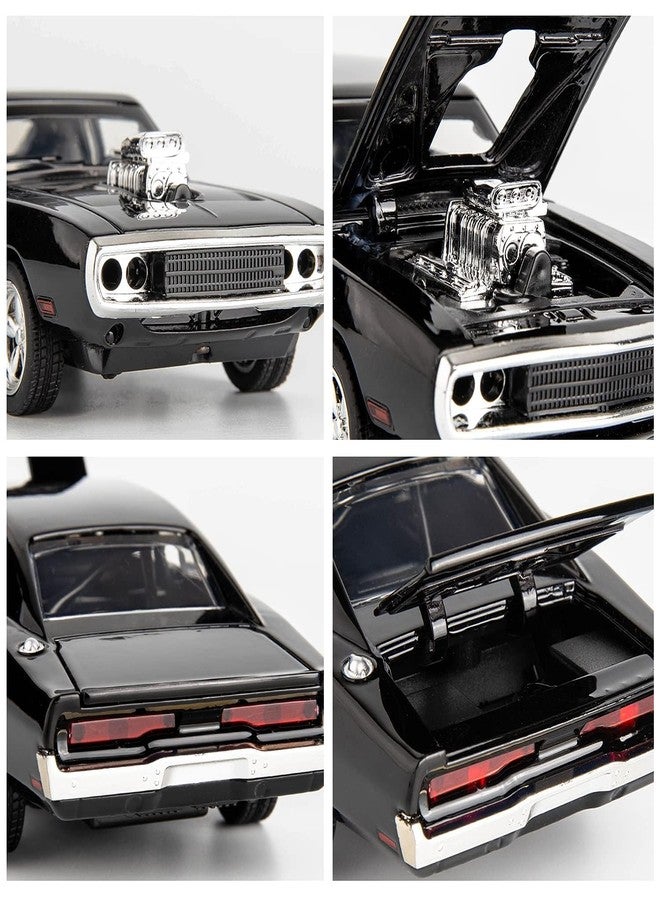 FEXXA سيارة FEXXA نموذجية مصبوبة من سبيكة معدنية حصرية بمقياس 1:32، تعمل بالسحب للخلف، مع صوت وإضاءة، لعبة سيارة صغيرة للأطفال، سيارة لعبة معدنية مع صوت وإضاءة؟ (فاست أند فيوريس 7 - أسود) - Image 4